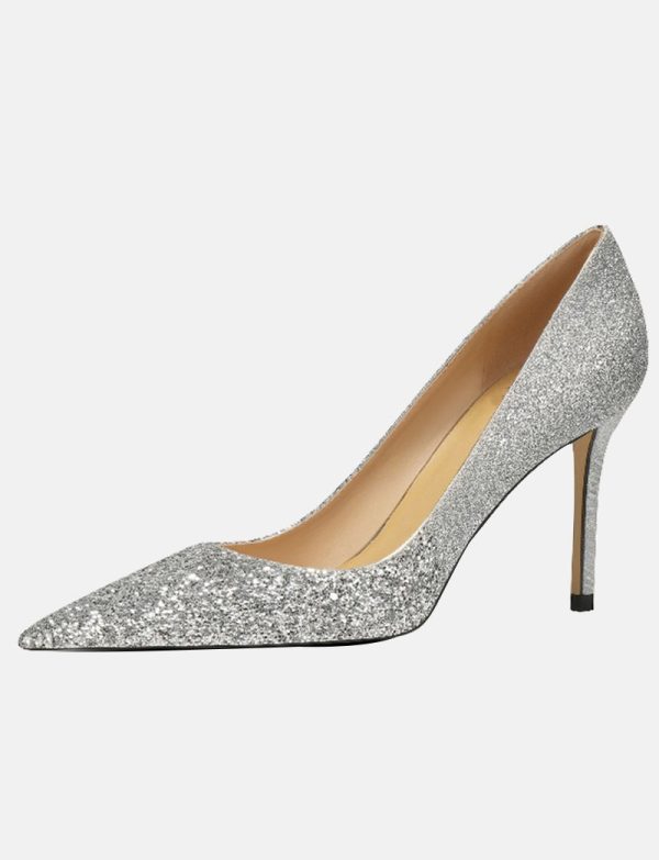Women's Glitter Stiletto Heels Pumps Evening Heels