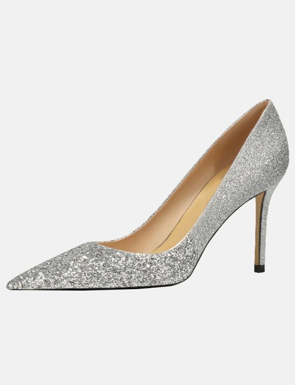 Women's Glitter Stiletto Heels Pumps Evening Heels