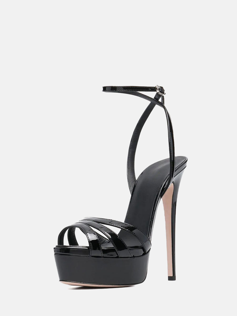 Women’s Platform Slingback Sandals Open Toe Ankle Strap 4.72 Inch Stiletto Heels (3)