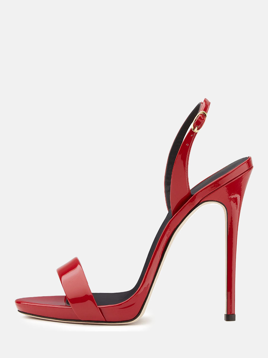 Women’s Patent Slingback Stiletto Heels Sandals