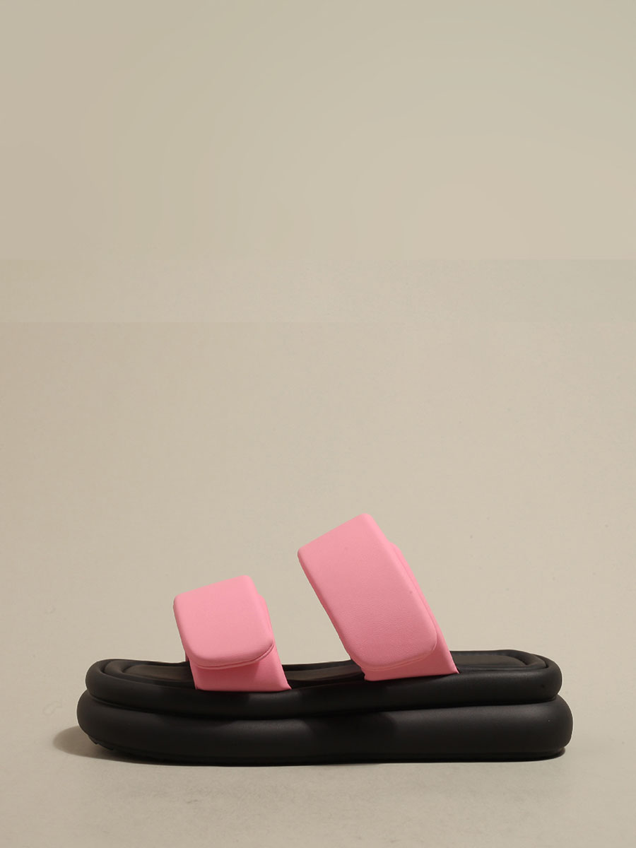 Women’s Round Toe Platform Slide Sandals