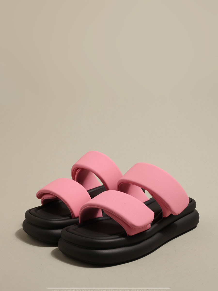 Women’s Round Toe Platform Slide Sandals (6)