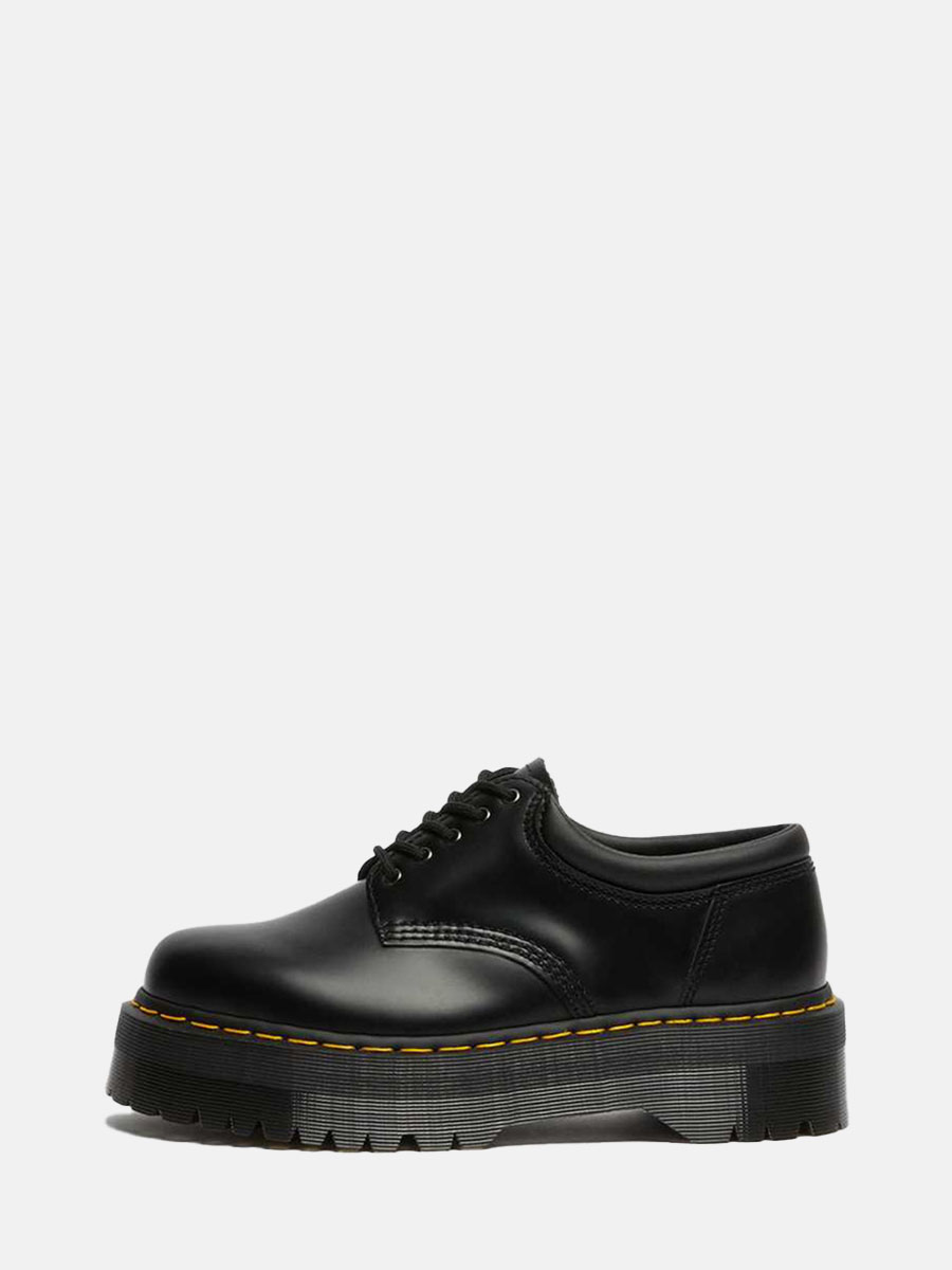 Women’s Black Cowhide Lace-Up Platform Oxfords