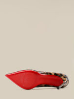 Women’s Leopard Print Patent Leather Stiletto Heels Pumps Pointed Toe