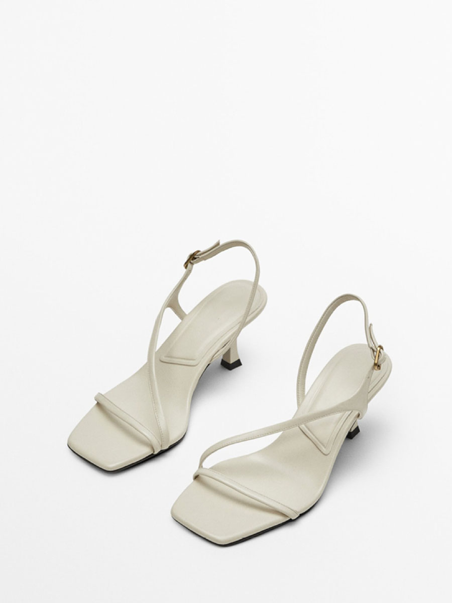 Women’s Microfiber Slingback Buckle Open Toe Stiletto Heels Sandals (2)